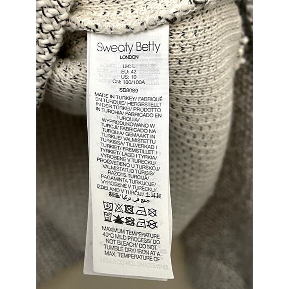 Sweaty Betty Women's Beige Gray Sweater Pullover Long sleeve Sz 10 - Picture 4 of 4